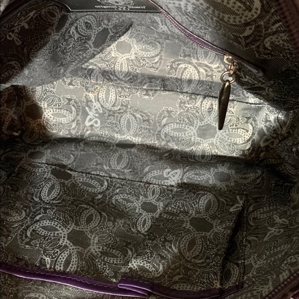 Sharif beautiful Purple leather handbag - Picture 5 of 5